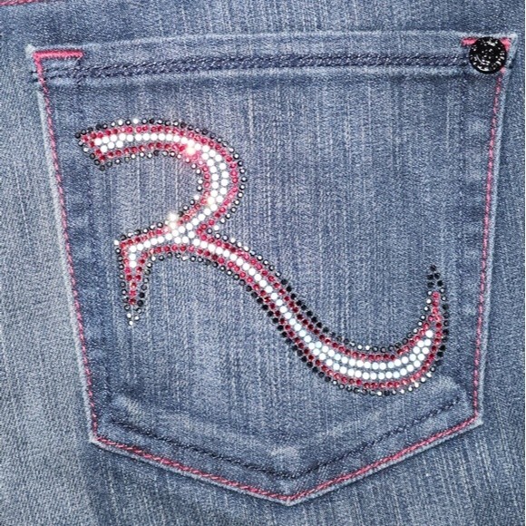 Rock & Republic Stella Dark Wash Low Rise Straight Leg Jeans Women's Size 29 - Picture 6 of 12